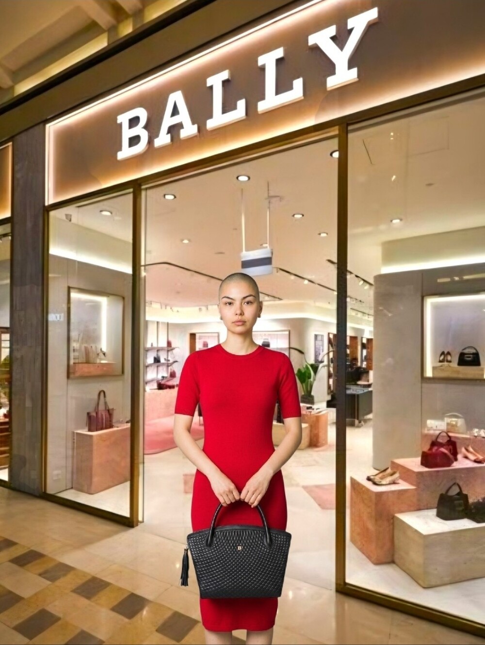 BALLY Consilina Blk Swiss Vintage Matelassé Quilted Lambskin Tote NWT & Dustbag